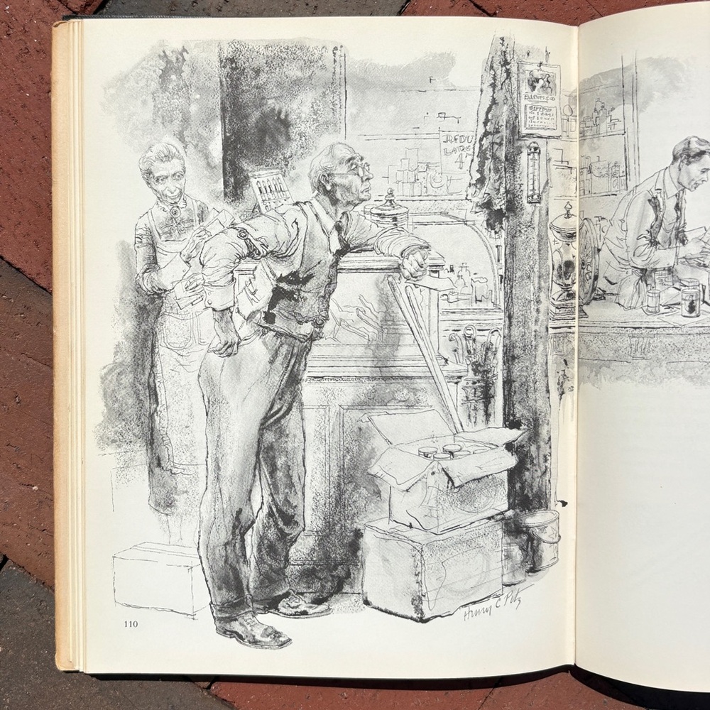 1957 Ink Drawing Techniques Henry C Pitz Rust Illustrations Sketch Artist Art - Picture 8 of 15